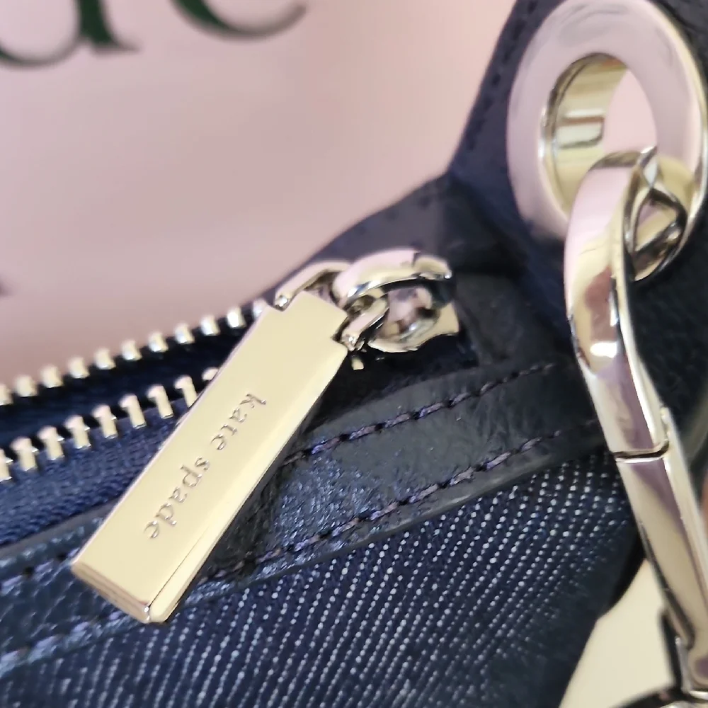 Kate Spade Navy Crossbody Bag with Cherry Detail - Picture 7 of 10